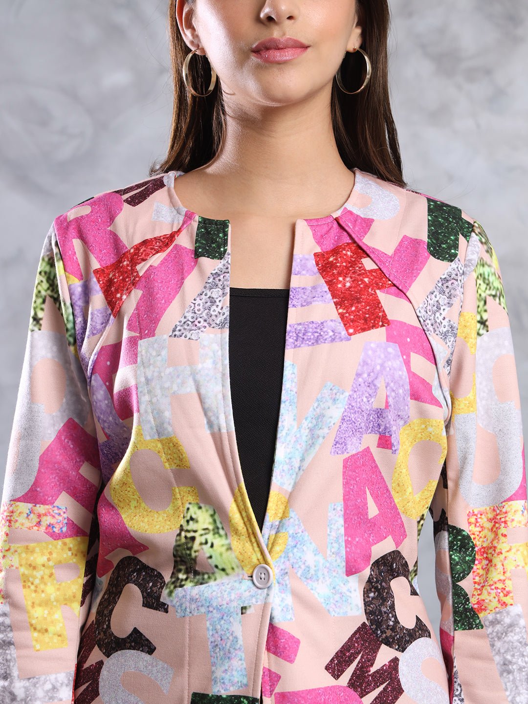 TANDUL FLEECE BLEND Printed Coat For Women