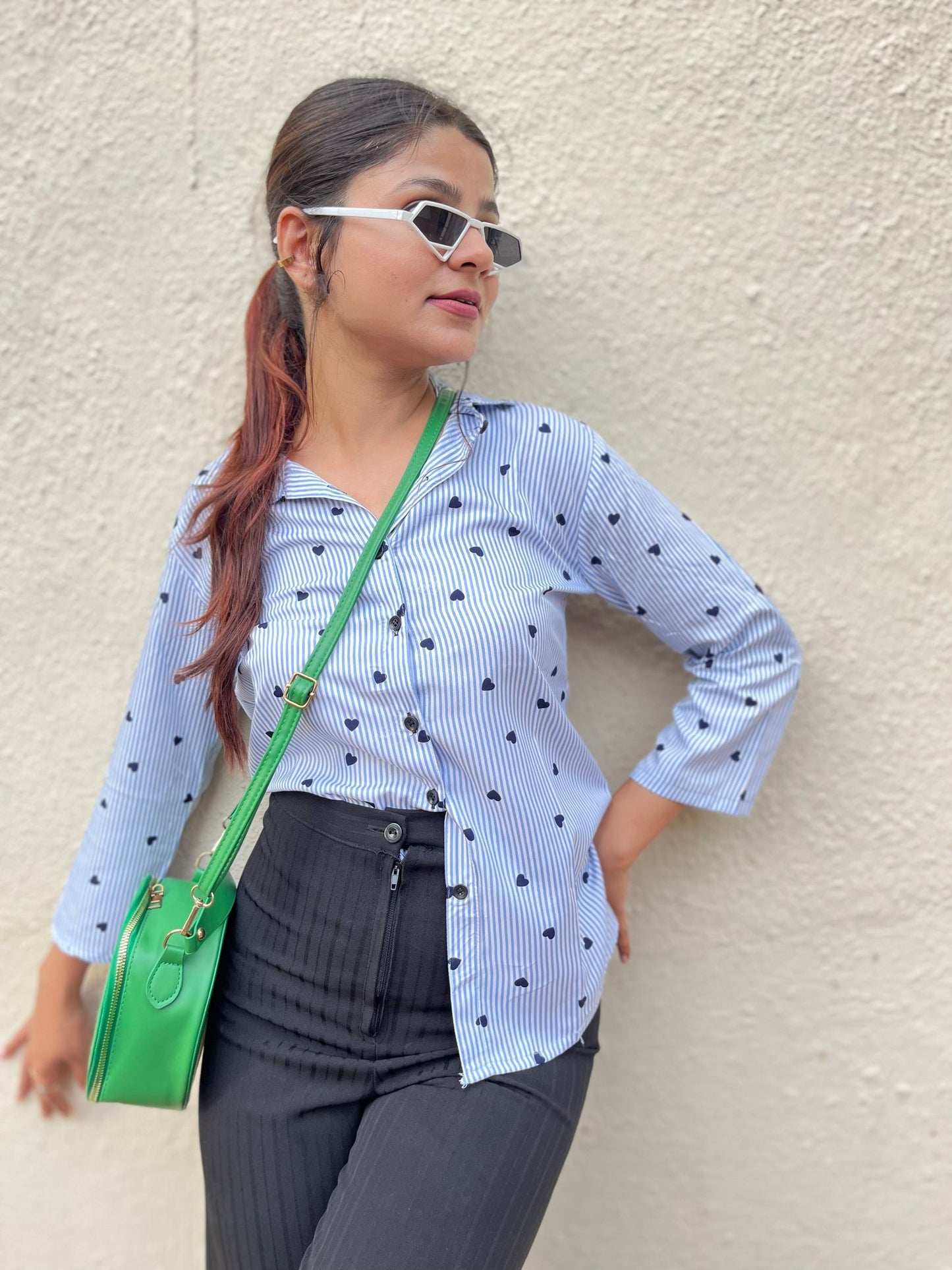 Women Regular Fit Printed Built-up Collar Casual Shirt