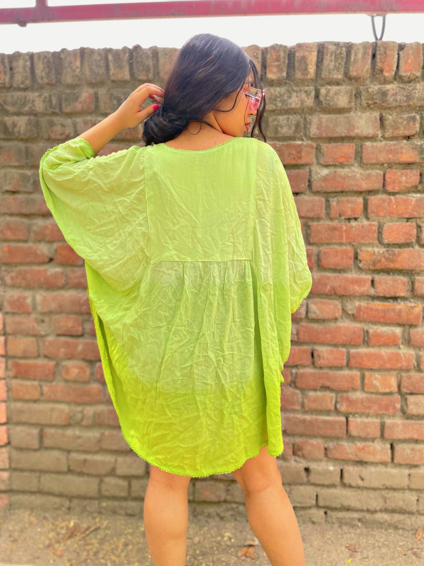 TANDUL Cotton Crepe Blend Poncho