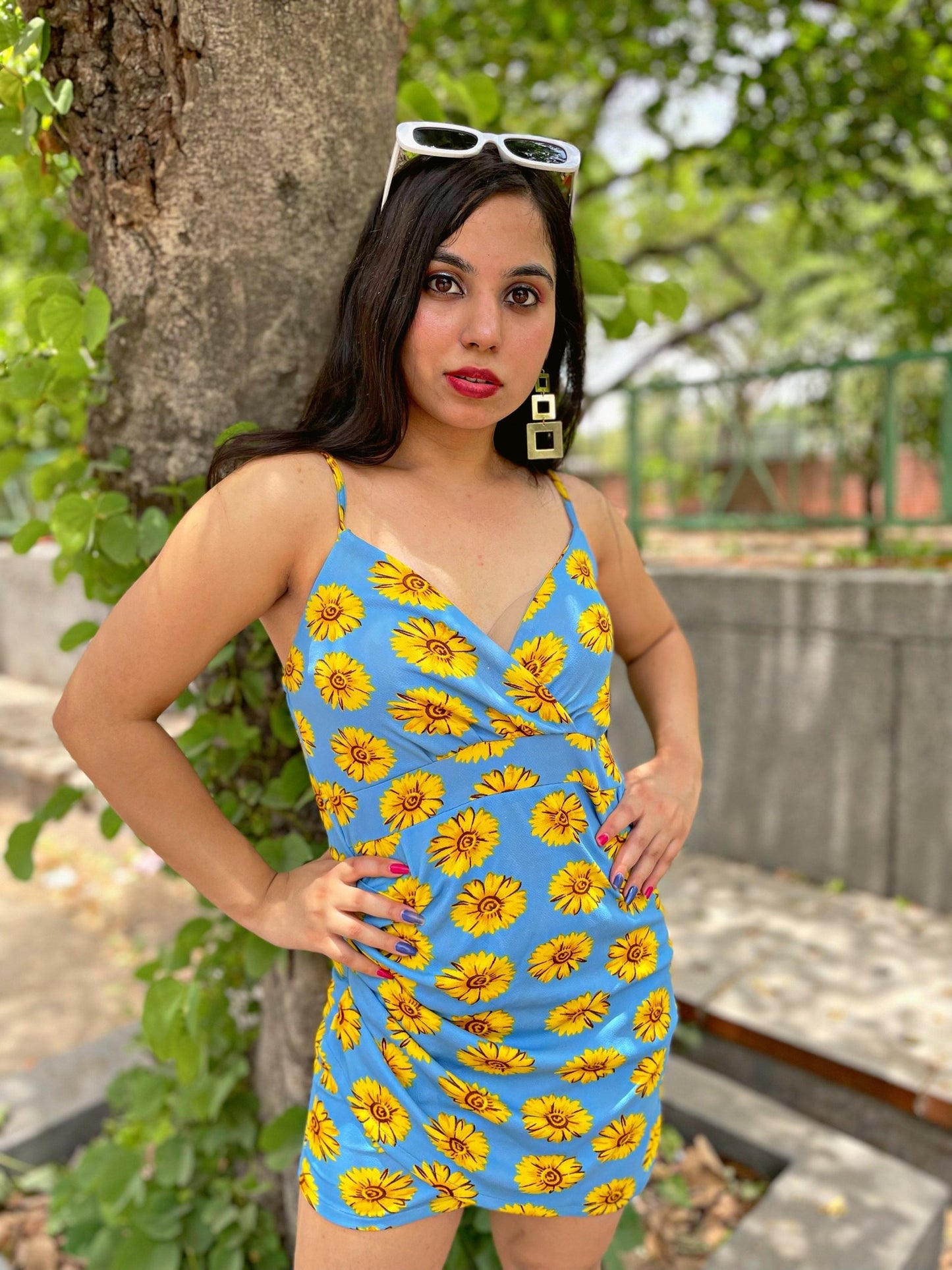 Stacked Flame Women Bodycon Multicolor Dress