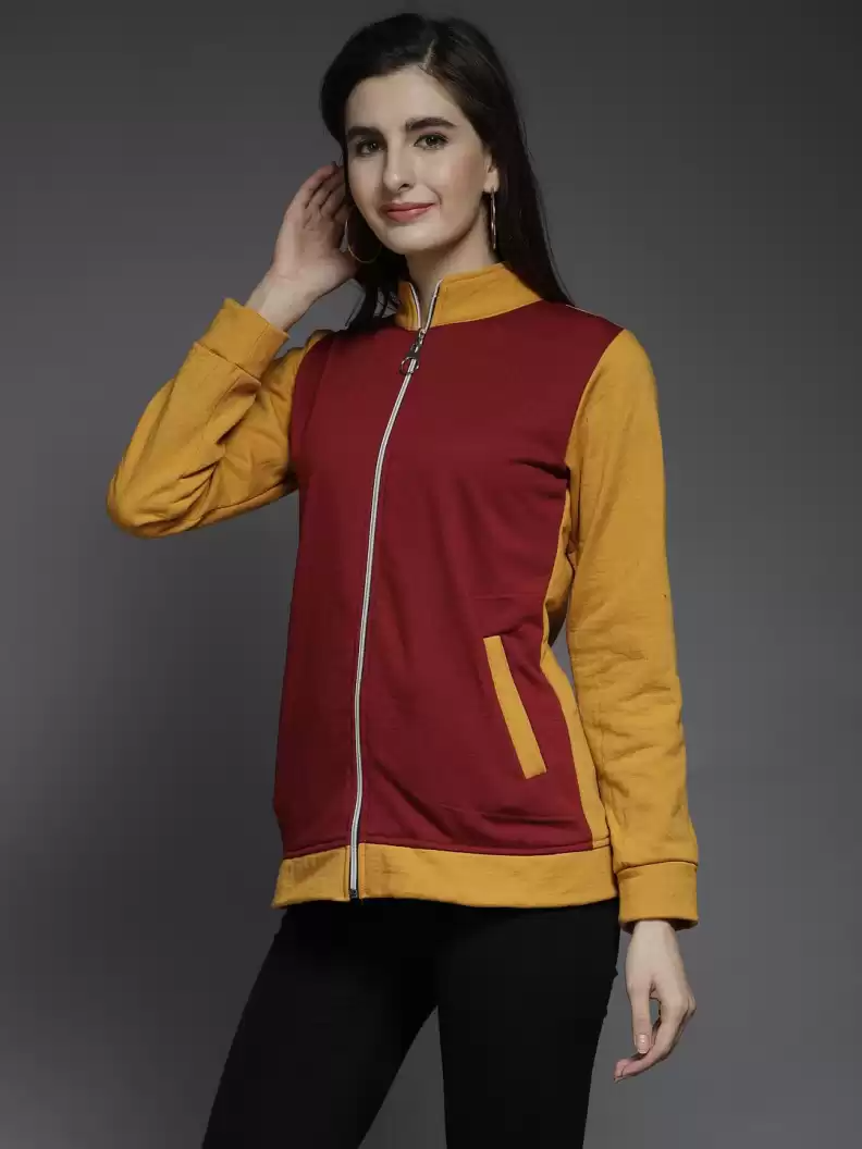 TANDUL Full Sleeve Color Block Women Jacket