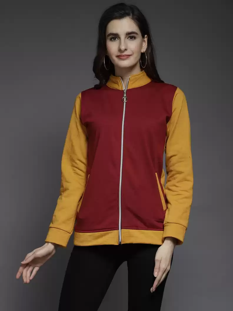 TANDUL Full Sleeve Color Block Women Jacket