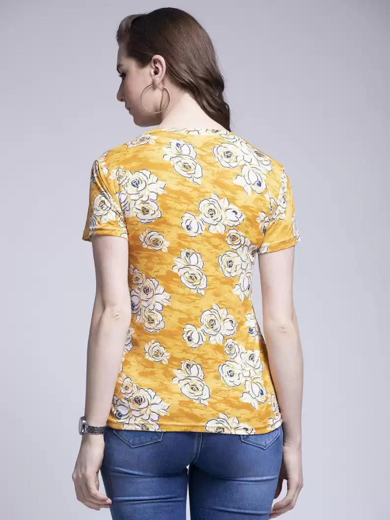 TANDUL Casual Regular Sleeves Printed Women Multicolor Top
