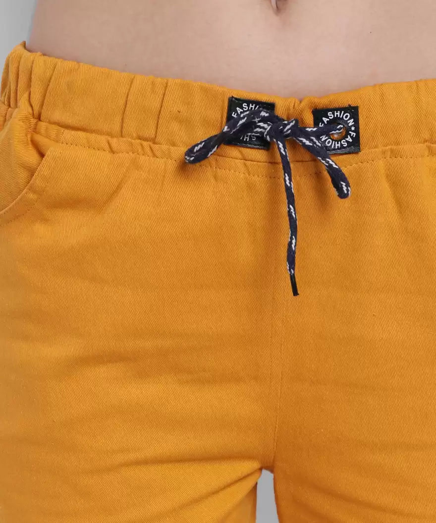 TANDUL Regular Fit Women Yellow Cotton Blend Trousers