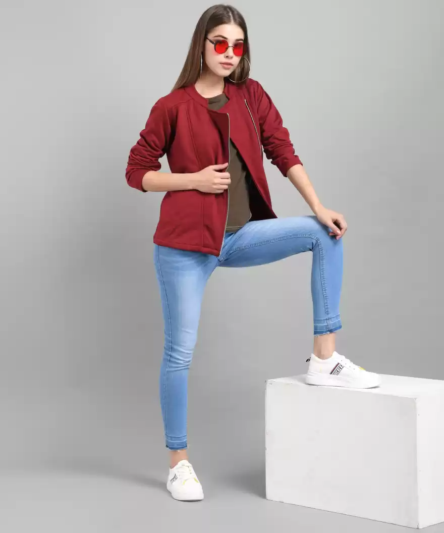 TANDUL Full Sleeve Solid Women Jacket