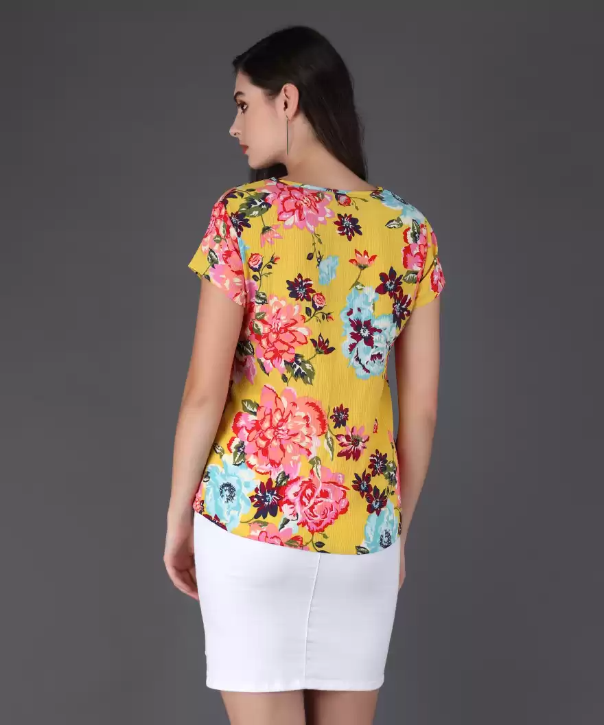 TANDUL Casual Regular Sleeves Solid Women Multicolor Top