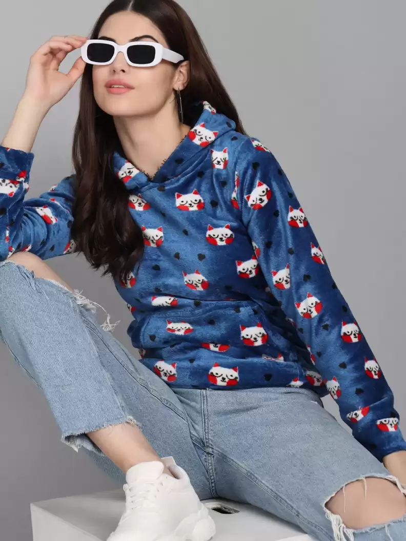 TANDUL Full Sleeve Printed Women Sweatshirt