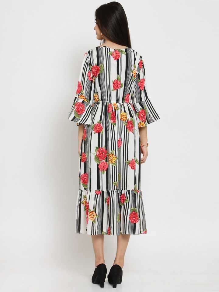 TANDUL Women Gathered Multicolor Dress