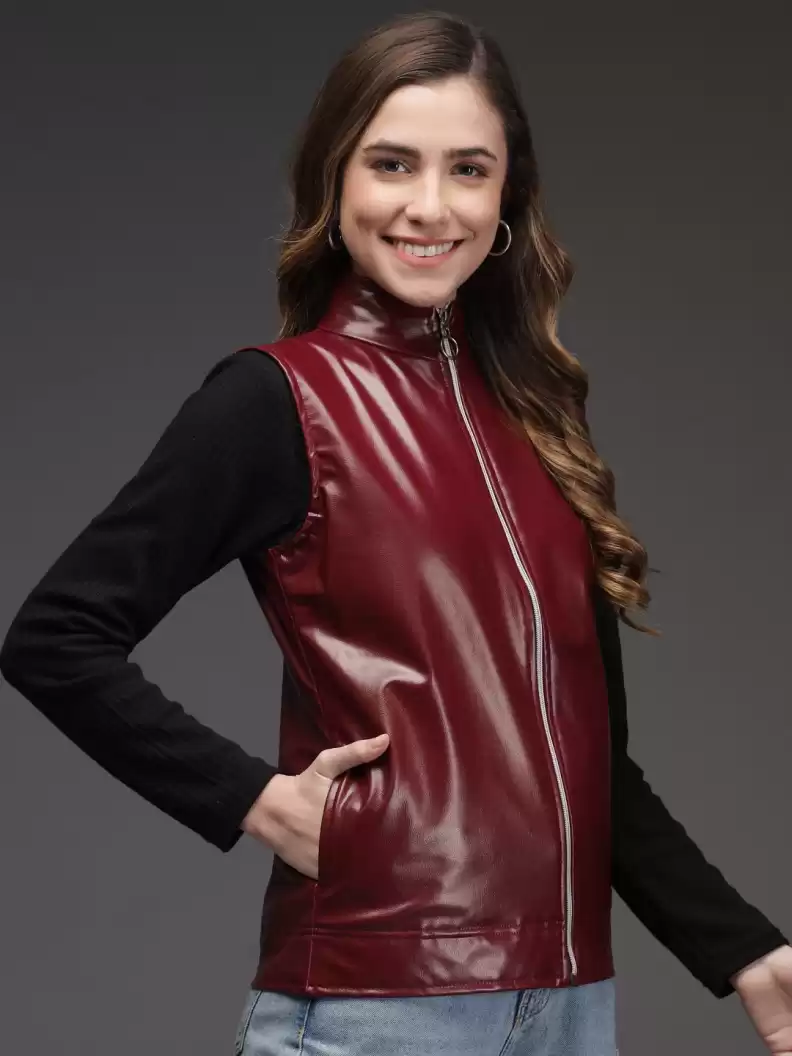 TANDUL Sleeveless Solid Women Jacket