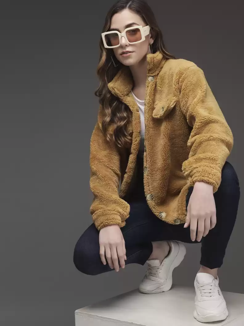 TANDUL Full Sleeve Solid Women Casual Jacket