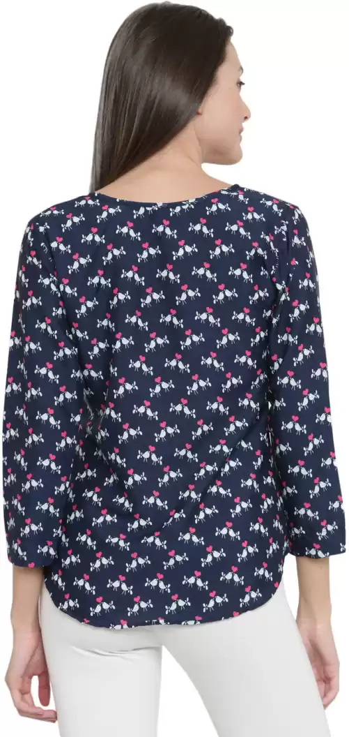 TANDUL Casual Regular Sleeves Printed Women Multicolor Top