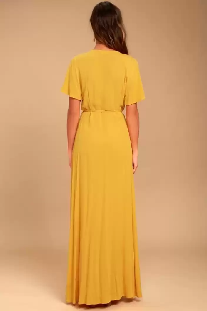 TANDUL Women Maxi Yellow Dress