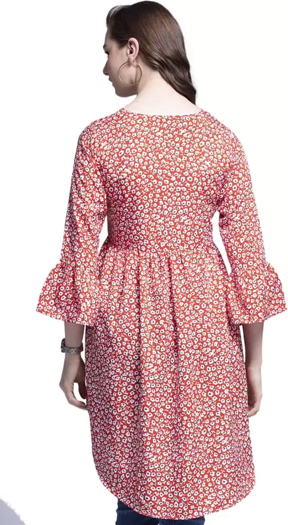 TANDUL Casual Bell Sleeves Printed Women Multicolor Top