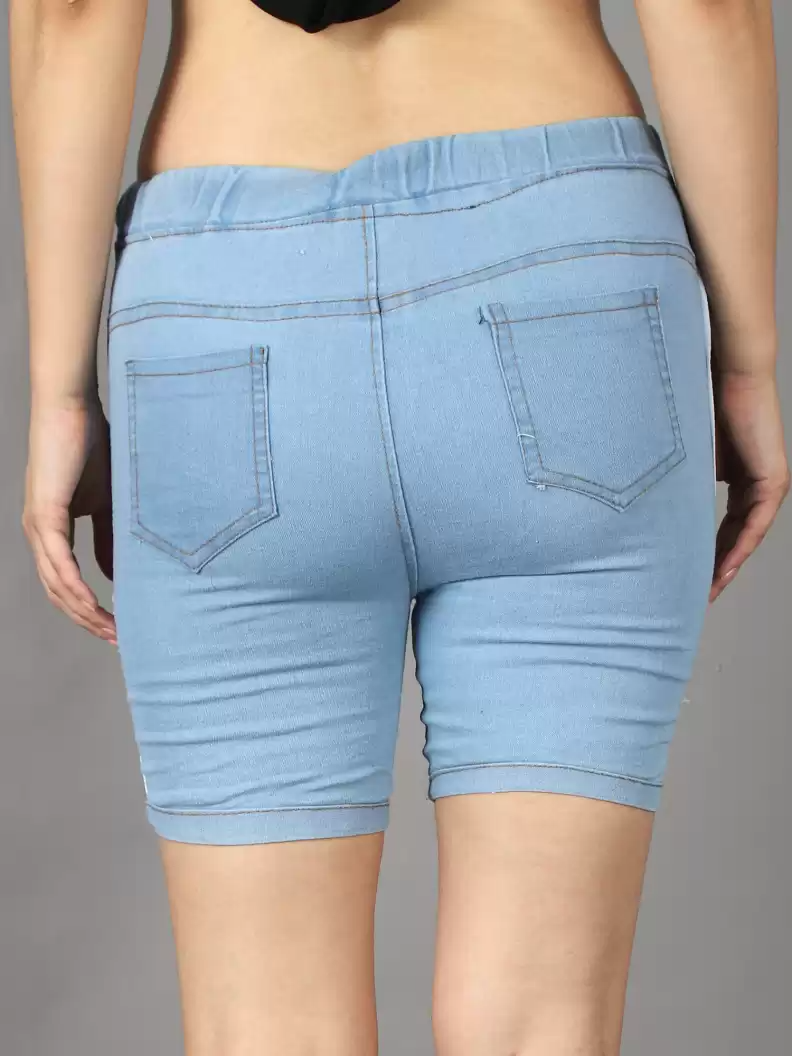 TANDUL Graphic Print Women Blue Basic Shorts