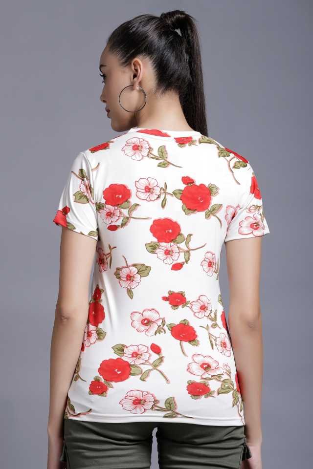 Casual Regular Sleeves Floral Print Women Multicolor Top