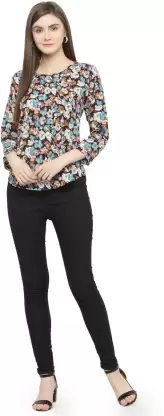 Casual Solid Women Multicolor Top