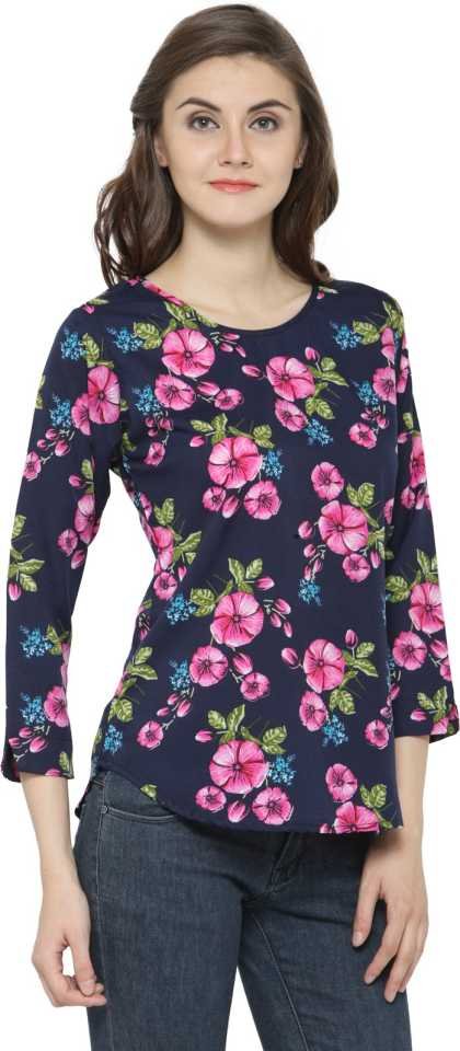 Casual Printed Women Multicolor Top