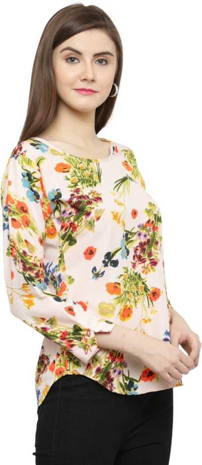 Casual Regular Sleeves Solid Women Multicolor Top