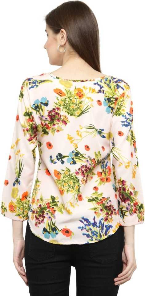 TANDUL Casual Regular Sleeves Solid Women Multicolor Top