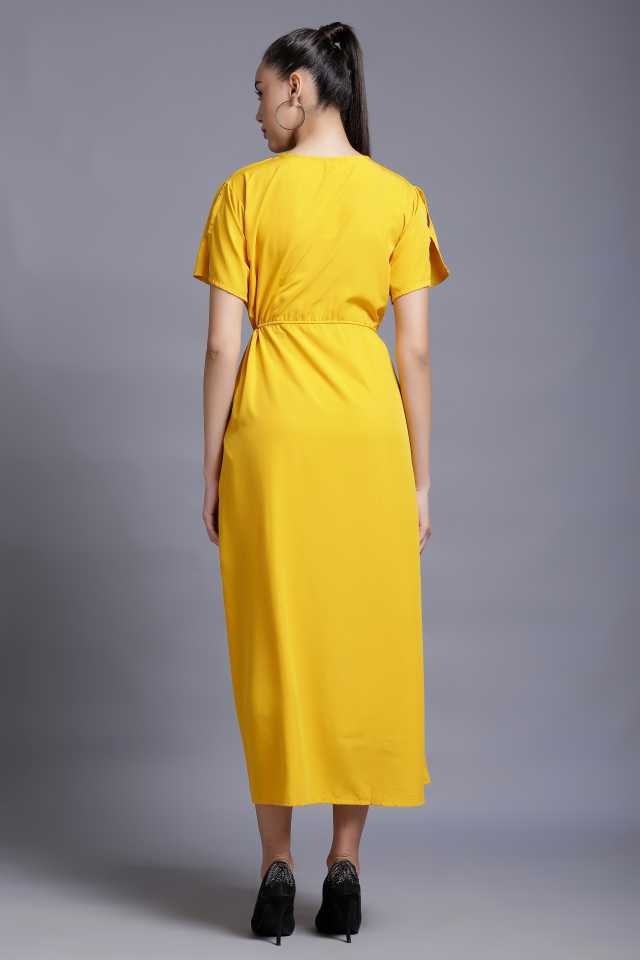 TANDUL Women Maxi Yellow Dress