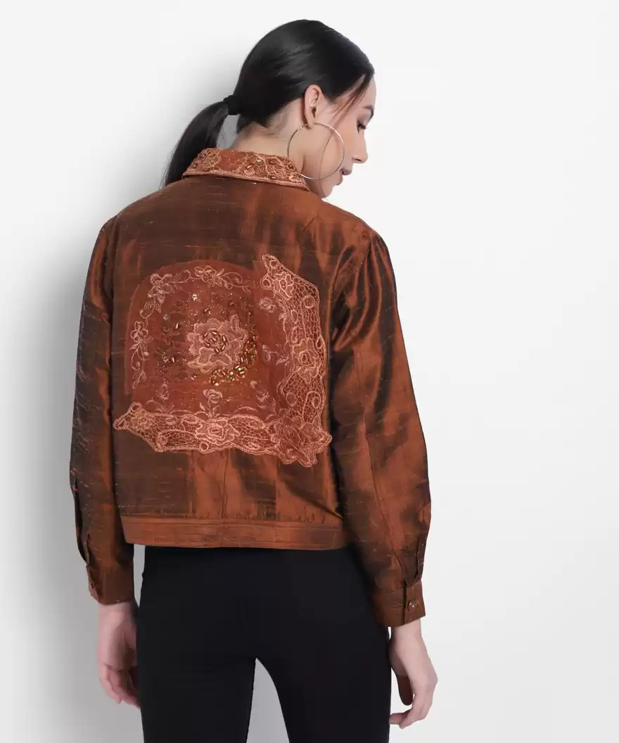 TANDUL Full Sleeve Embroidered Women Jacket