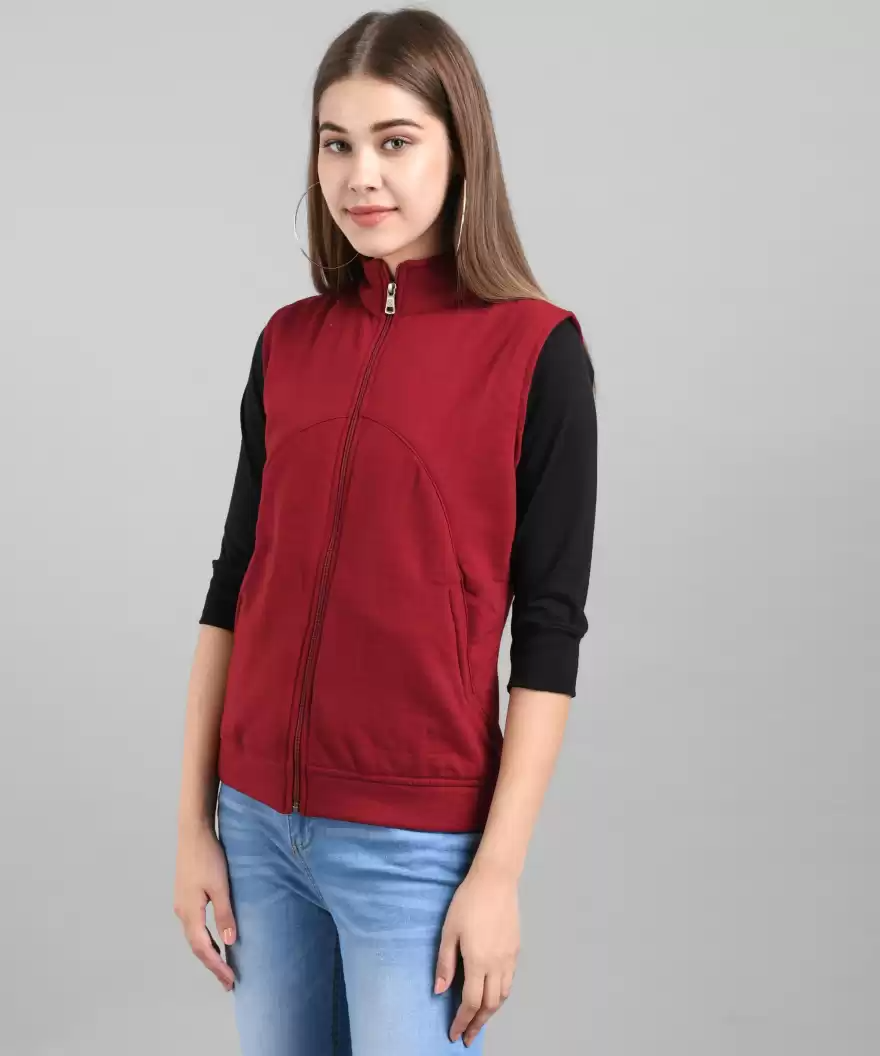 TANDUL Sleeveless Solid Women Jacket