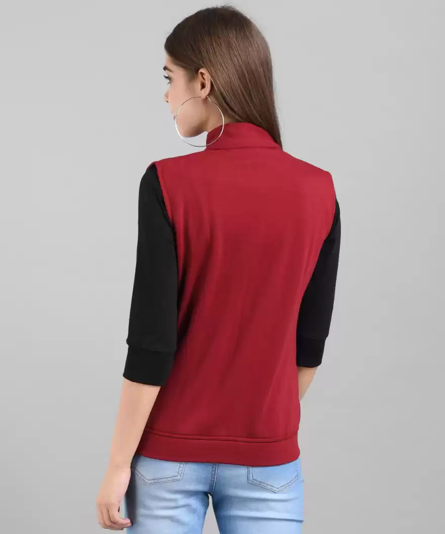 TANDUL Sleeveless Solid Women Jacket