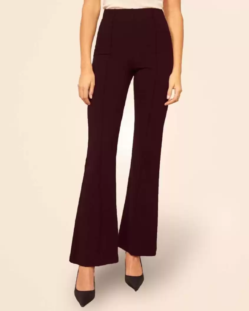 TANDUL Regular Fit Women Maroon Lycra Blend Trousers