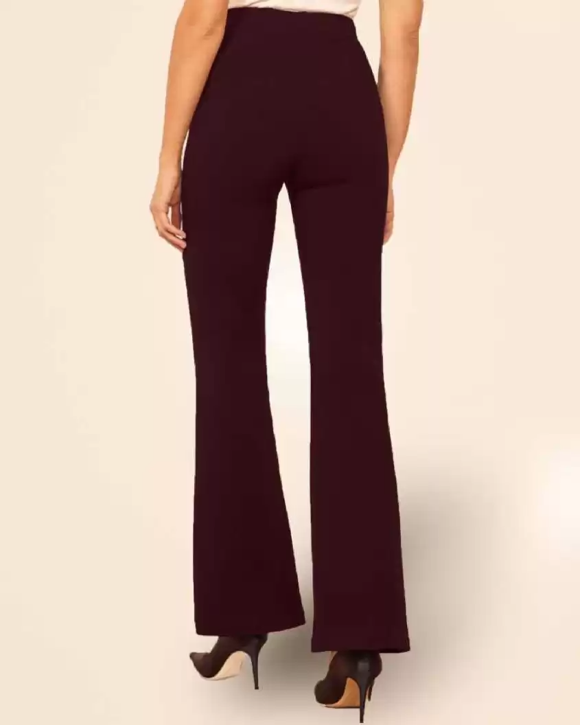 TANDUL Regular Fit Women Maroon Lycra Blend Trousers