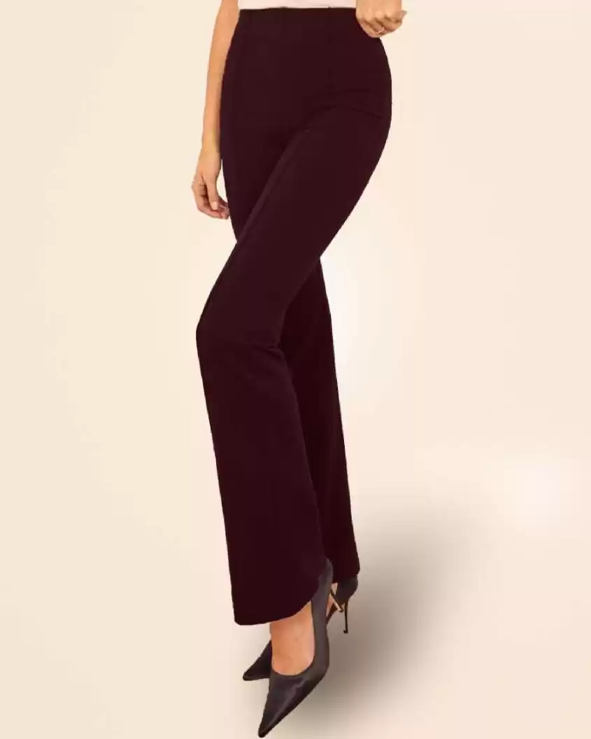 TANDUL Regular Fit Women Maroon Lycra Blend Trousers