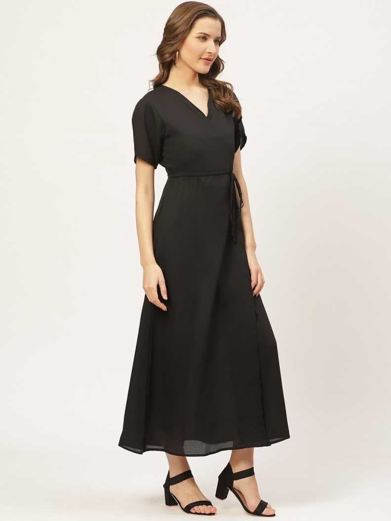 Women A-line Black Dress