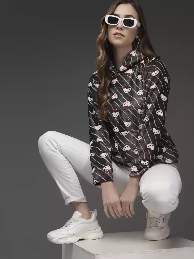 TANDUL Full Sleeve Printed Women Sweatshirt