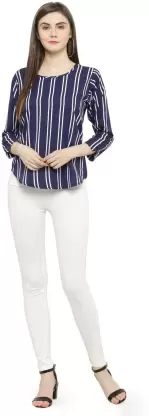 Party Striped Women Multicolor Top
