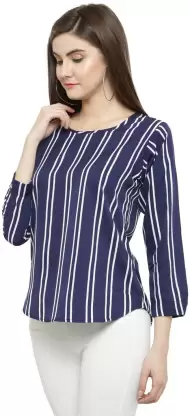 Party Striped Women Multicolor Top