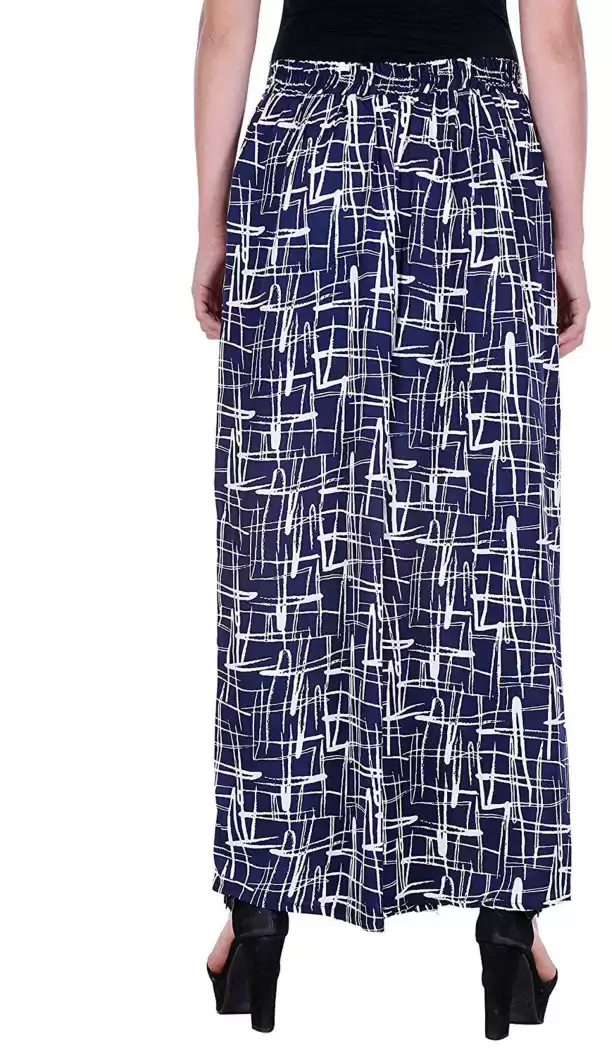 TANDUL Flared Women Multicolor Poly Crepe Trousers