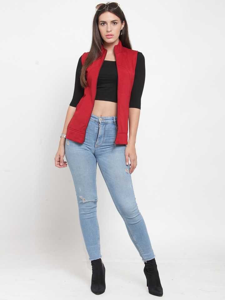 TANDUL Sleeveless Solid Women Casual Jacket