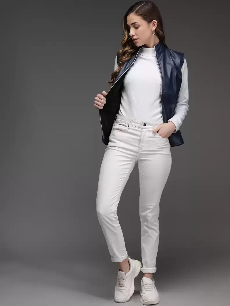 TANDUL Sleeveless Solid Women Casual Jacket