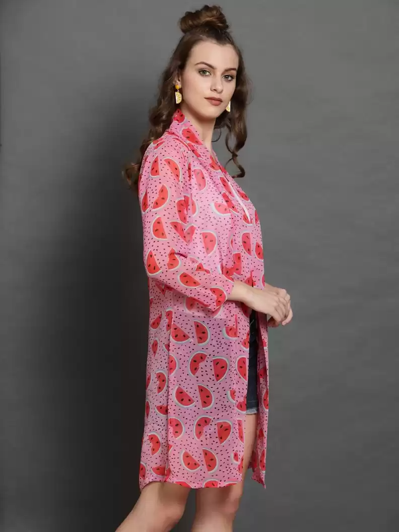 TANDUL Women 3/4th Sleeve Multicolor Shrug