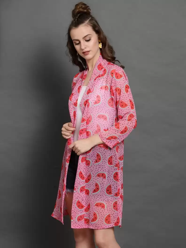 TANDUL Women 3/4th Sleeve Multicolor Shrug
