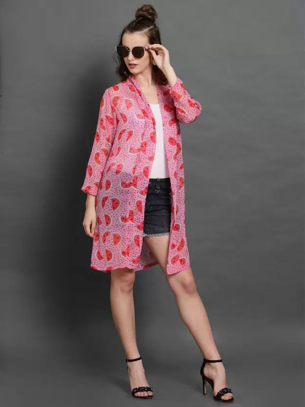 TANDUL Women Full Sleeve Multicolor Shrug