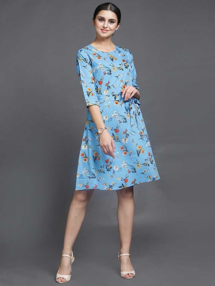 TANDUL Women Fit and Flare Multicolor Dress