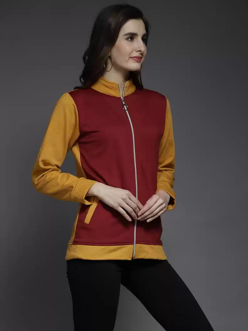 TANDUL Full Sleeve Color Block Women Jacket