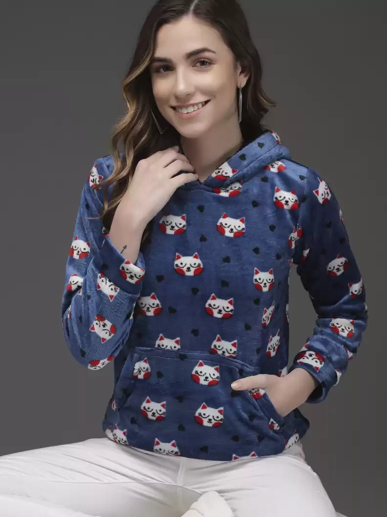 TANDUL Full Sleeve Printed Women Sweatshirt