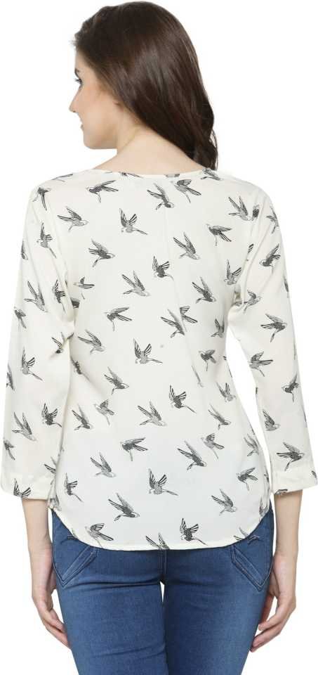 TANDUL Casual Regular Sleeves Printed Women Multicolor Top