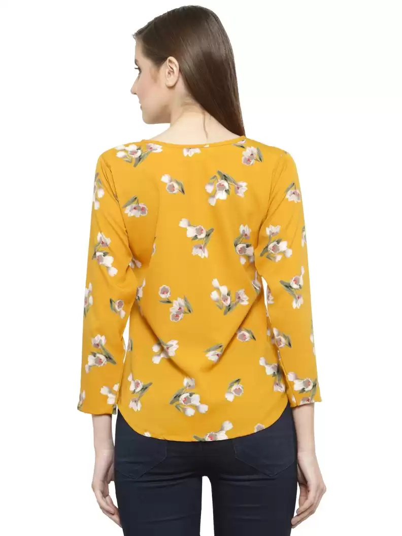 TANDUL Casual Regular Sleeves Printed Women Multicolor Top