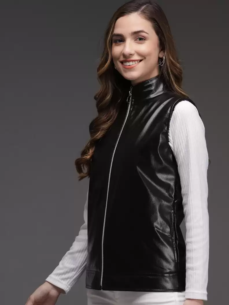 TANDUL Sleeveless Solid Women Jacket