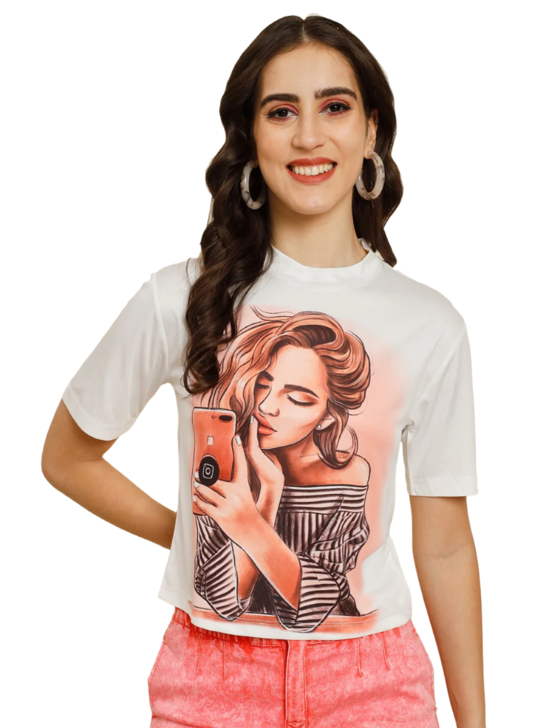 TANDUL Printed Women Round Neck Multicolor T-Shirt