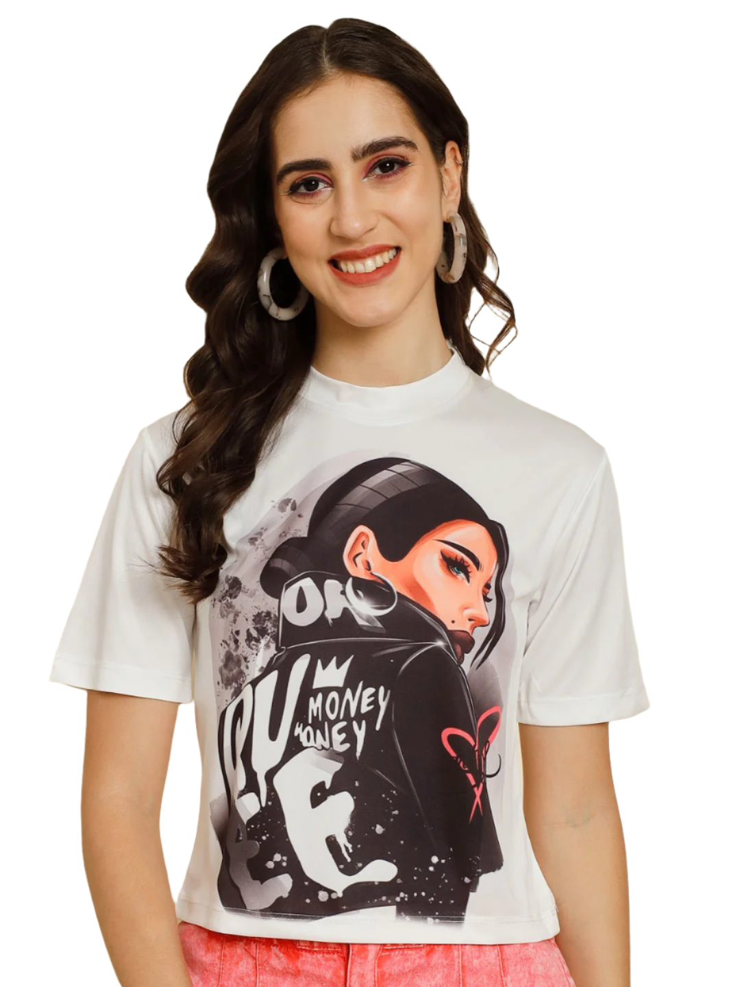 TANDUL Printed Women Round Neck Multicolor T-Shirt