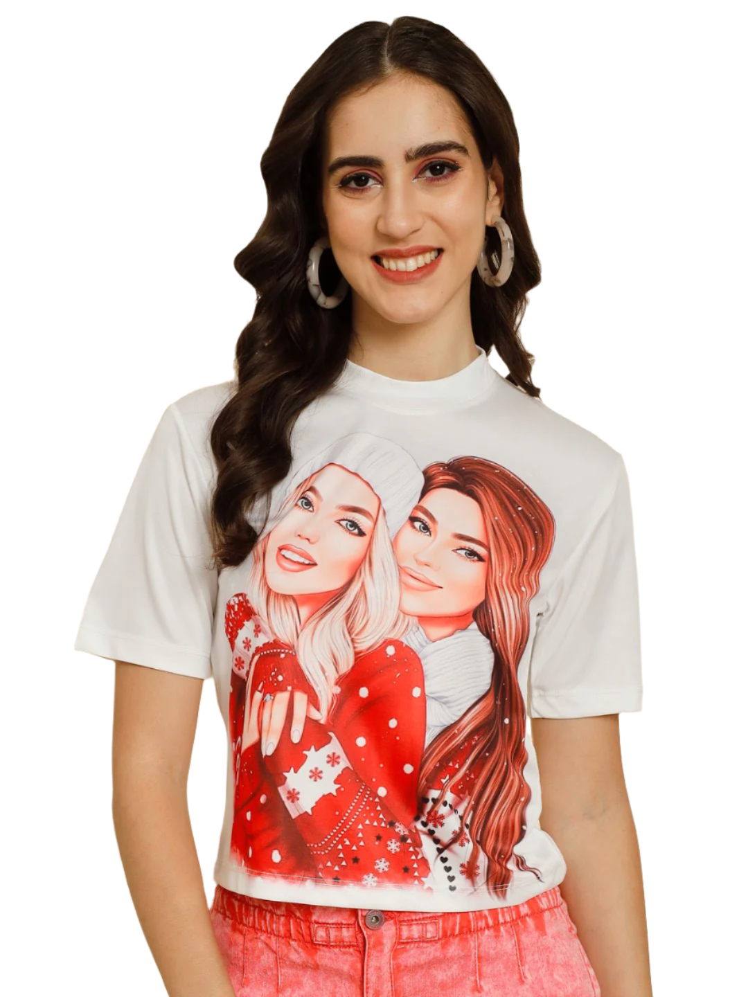 Stacked Flame Casual Printed Women Multicolor Top