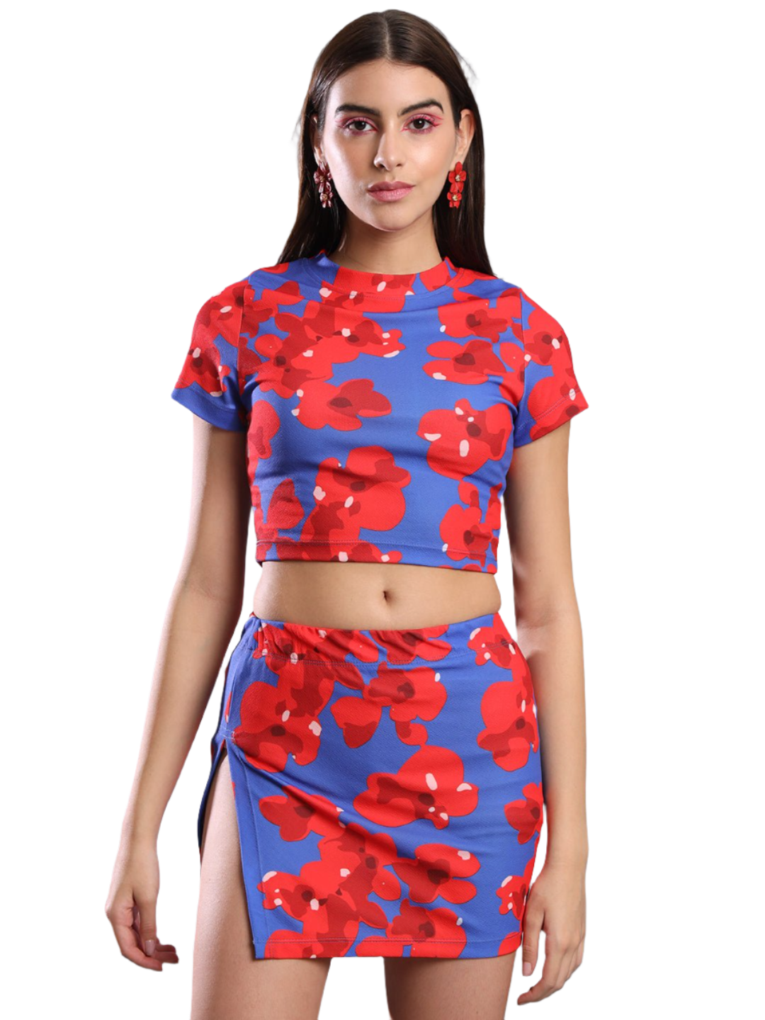 Stacked Flame Women Two Piece Dress Multicolor Dress